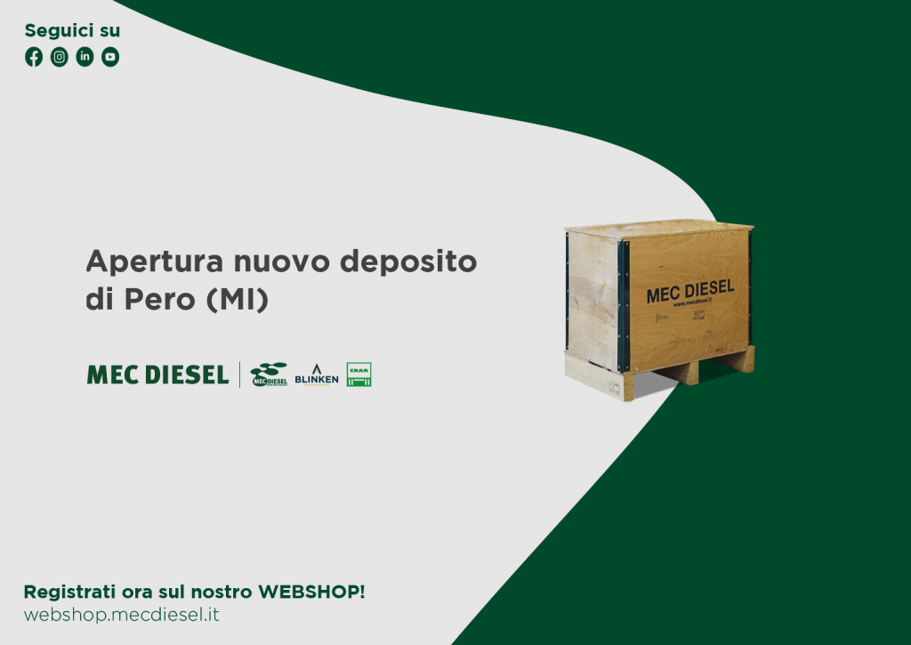 Mec-Diesel annuncia ufficialmente la nuova apertura del Deposito di Pero  (MI). - Mec-Diesel